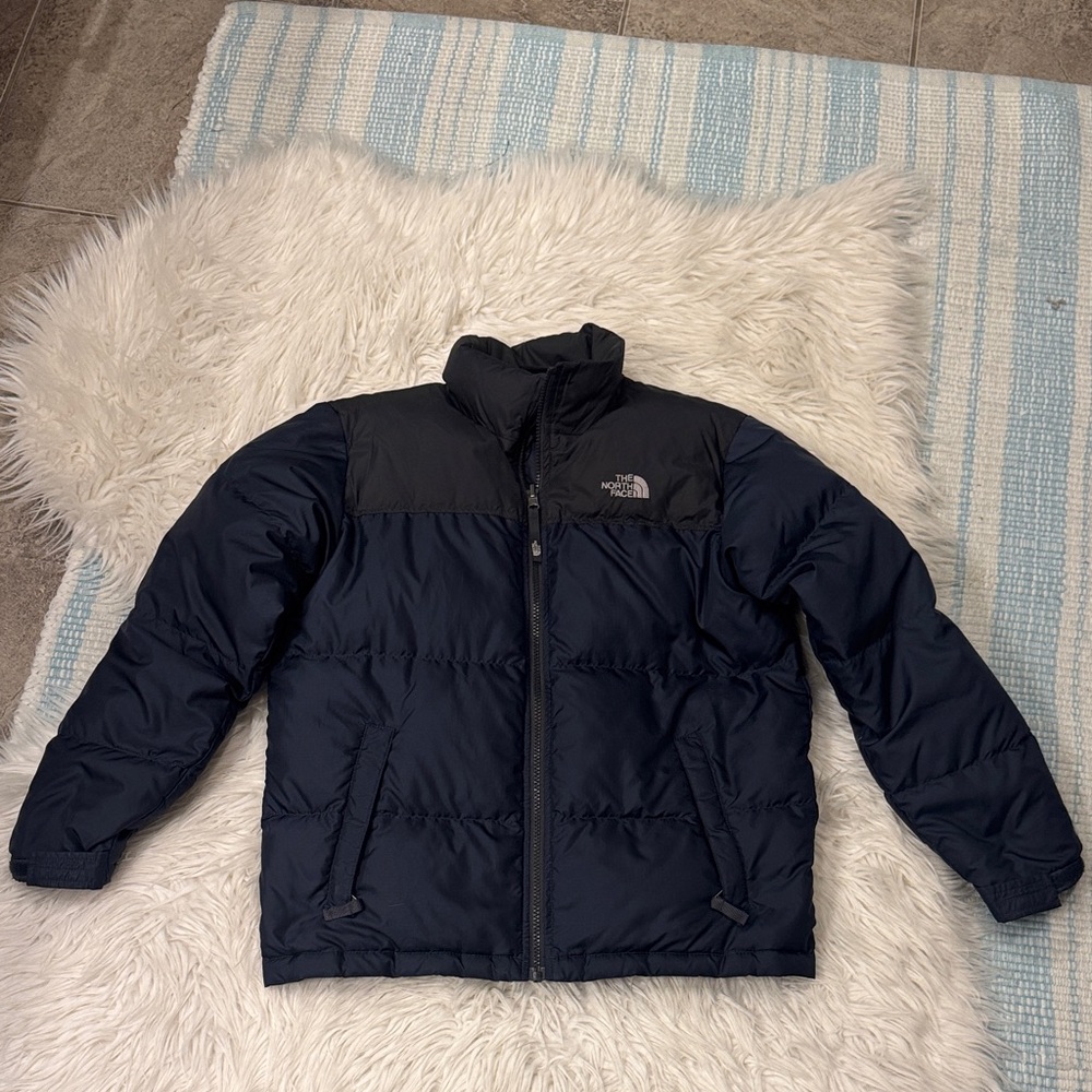 Boys The North Face Navy Puffer Jacket